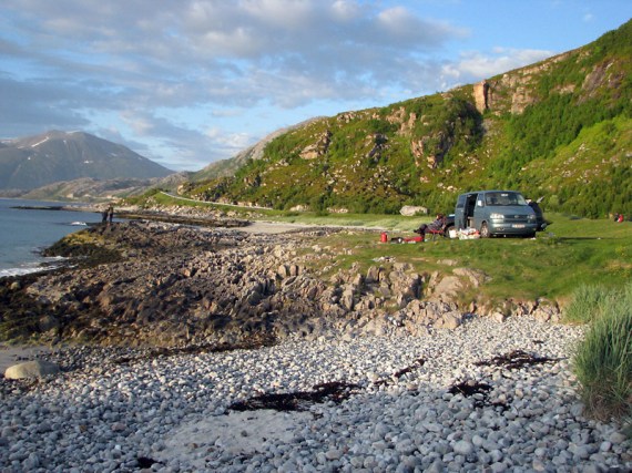 Camp in der Abendsonne