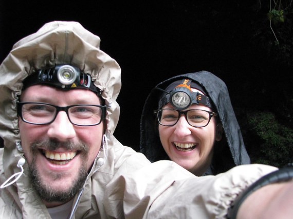 Vor dem Einstieg in den Tunnel