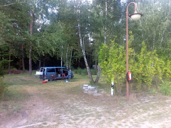 Stellplatz im Wald